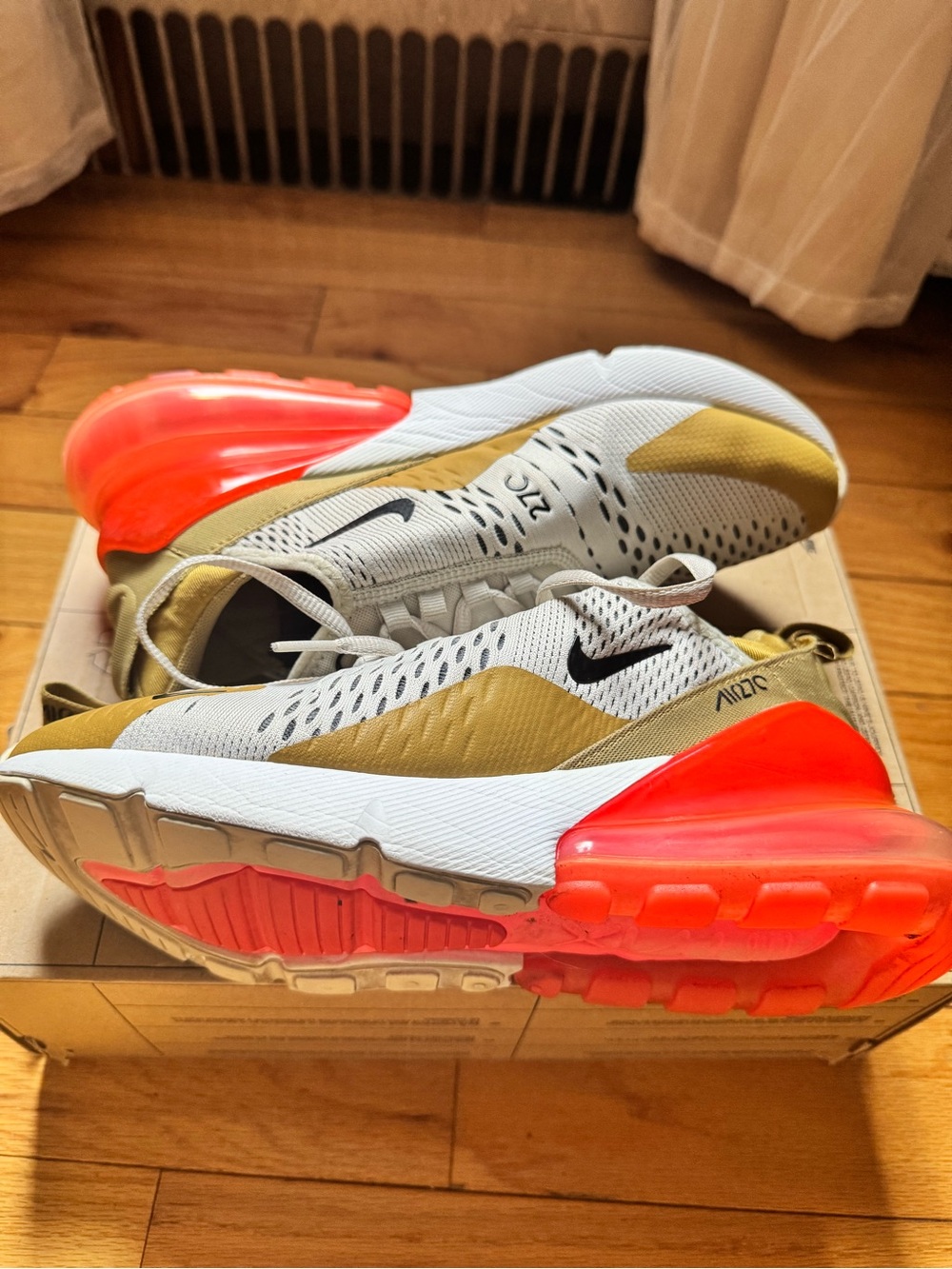 Nike Air Max 270 "Flight Gold" Light Bone Pink Women's Size (9)